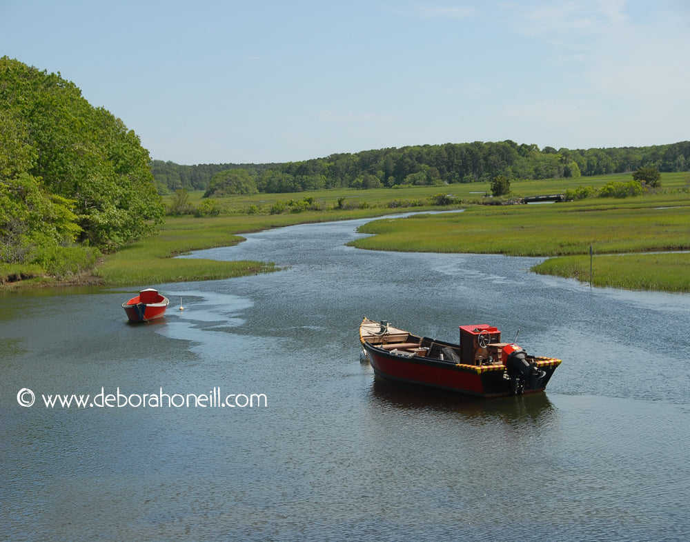 Ocean, Boats on Canal, Cape Cod, MA, 16x20 print