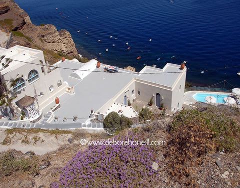 Greece, Santorini Downward View, 16x20 print
