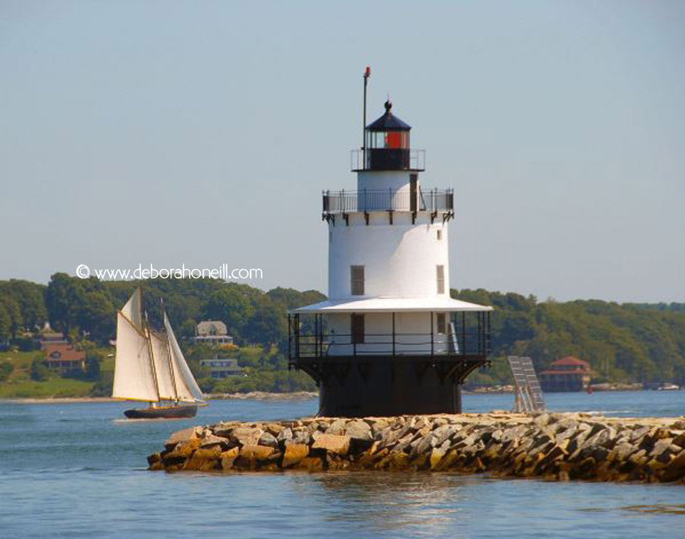 Ocean, Portland Maine Lighthouse, 16x20 print
