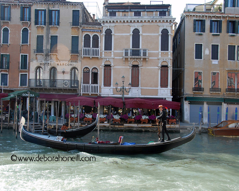 Italy, Gondola at Hotel Marconi, Venice, 16x20 print