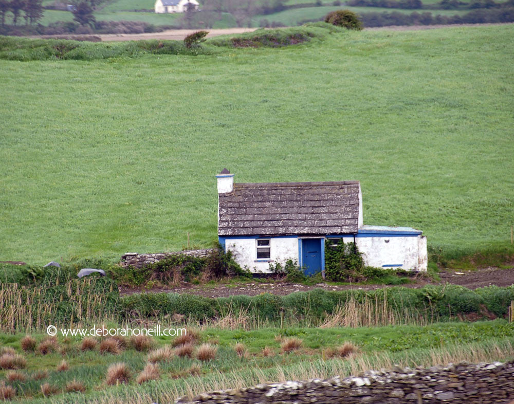 Blue & White Irish Hut