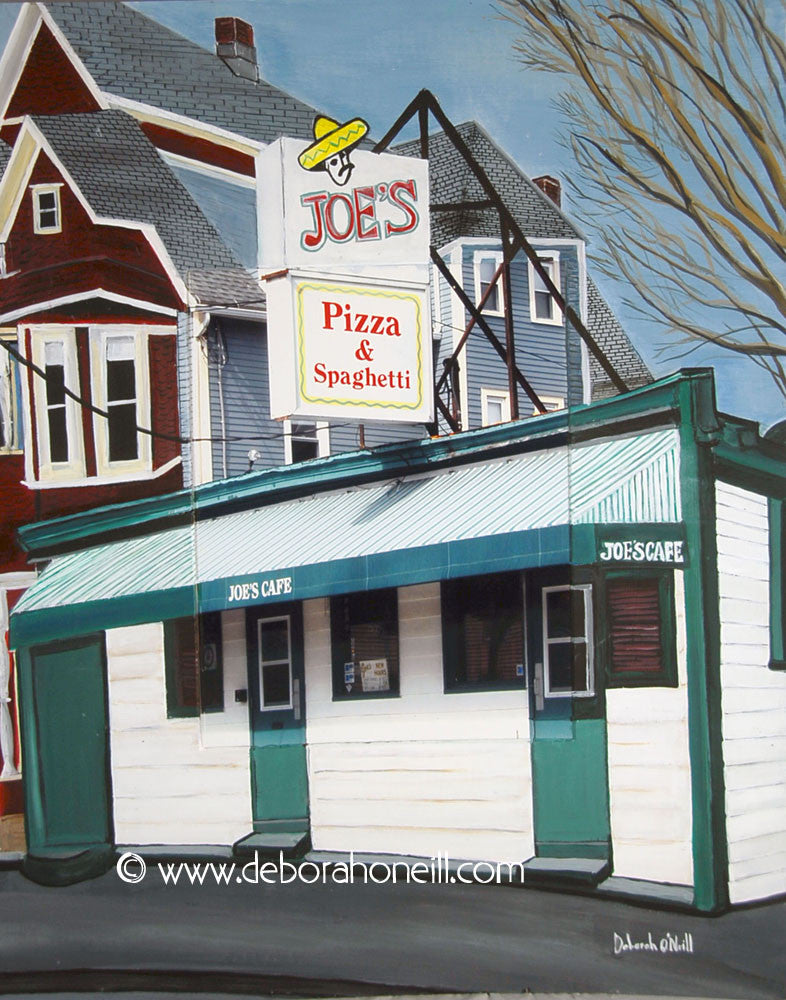 Joe's Café, Northampton, MA, THE OUTSIDE, 16x20 Photo Painting Print
